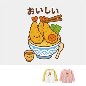 兒童｜KV獨家限定款｜台灣原創T長袖 炸蝦丼