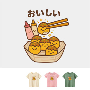 兒童｜KV獨家限定款｜台灣原創T短袖 章魚燒