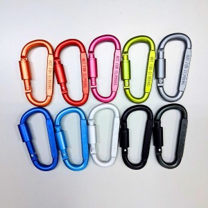 D字形帶鎖合金掛扣