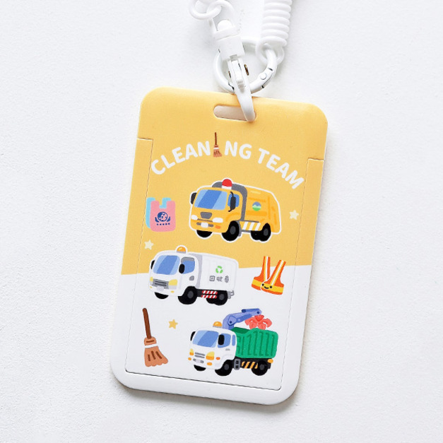 ｜KV獨家限定款｜Q版英雄車雙面證件卡套+彈簧繩組 Q版清運