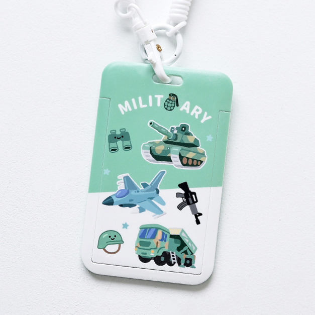 ｜KV獨家限定款｜Q版英雄車雙面證件卡套+彈簧繩組 Q版軍事