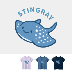 兒童｜KV獨家限定款｜台灣原創T短袖 魟魚