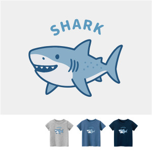 兒童｜KV獨家限定款｜台灣原創T短袖 鯊魚