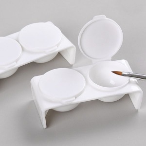 美甲有蓋雙孔洗筆杯