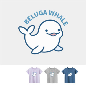 兒童｜KV獨家限定款｜台灣原創T短袖 小白鯨