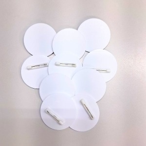 圓形空白壓克力胸章10入