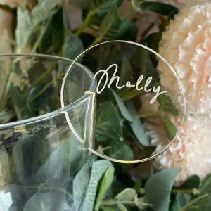 透明壓克力圓形插牌30入