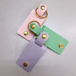 皮革金屬相片鑰匙圈