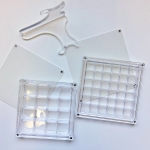 磁吸透明方格收納盒