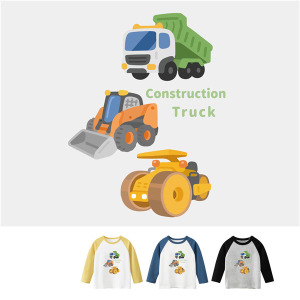 	現貨+預購 兒童｜KV獨家限定款｜台灣原創T長袖 Q版鏟裝車