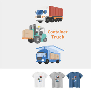 	現貨+預購 兒童｜KV獨家限定款｜台灣原創T短袖 Q版貨櫃車