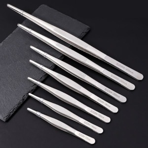 圓頭鋸齒不銹鋼鑷子