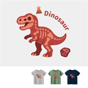 兒童｜KV獨家限定款｜台灣原創T短袖 骨頭暴龍