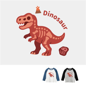 兒童｜KV獨家限定款｜台灣原創T長袖 骨頭暴龍