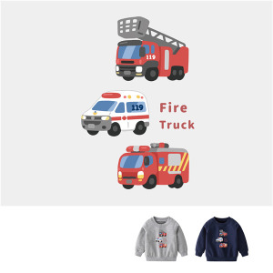 兒童｜KV獨家限定款｜台灣原創大學T長袖 Q版消防