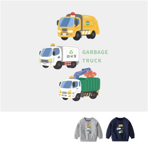 兒童｜KV獨家限定款｜台灣原創大學T長袖 Q版清運