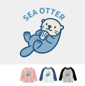 兒童｜KV獨家限定款｜台灣原創T長袖 海獺