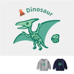 兒童｜KV獨家限定款｜台灣原創大學T長袖 骨頭翼龍