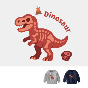 兒童｜KV獨家限定款｜台灣原創大學T長袖 骨頭暴龍