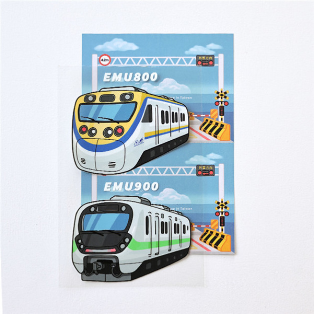 火車造型行李箱水晶貼明信片組 EMU800+EMU900