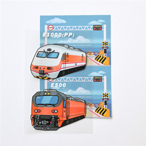 火車造型行李箱水晶貼明信片組 E1000(PP)+E500