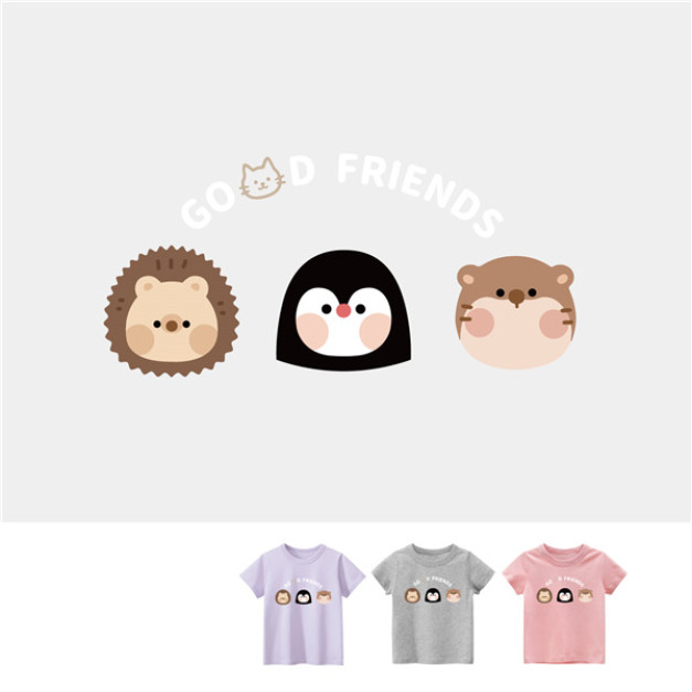 兒童｜KV獨家限定款｜台灣原創T短袖 企鵝好朋友