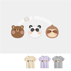 兒童｜KV獨家限定款｜台灣原創T短袖 熊貓好朋友