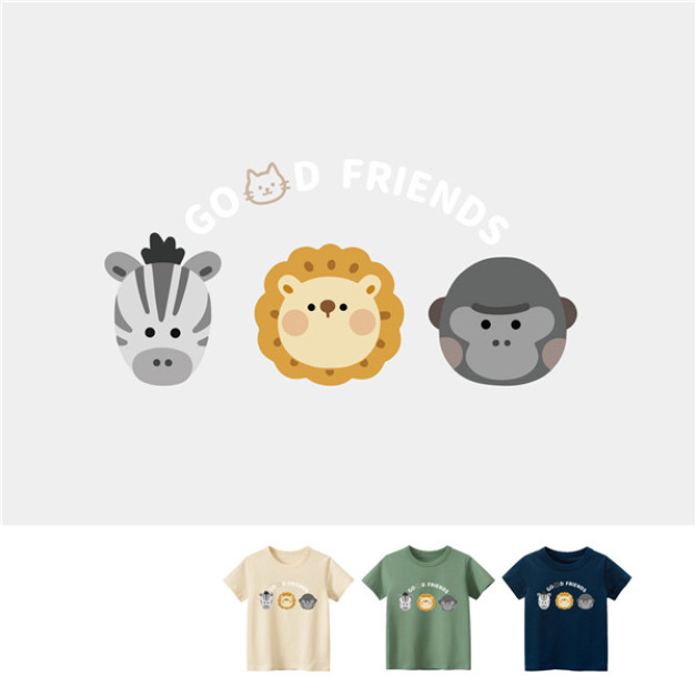 兒童｜KV獨家限定款｜台灣原創T短袖 獅子好朋友