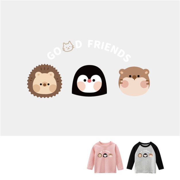 兒童｜KV獨家限定款｜台灣原創T長袖 企鵝好朋友
