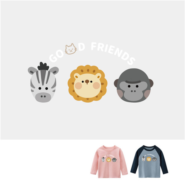 兒童｜KV獨家限定款｜台灣原創T長袖 獅子好朋友