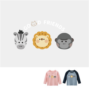 兒童｜KV獨家限定款｜台灣原創T長袖 獅子好朋友