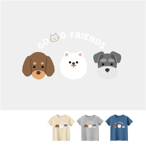 兒童｜KV獨家限定款｜台灣原創T短袖 狗狗好朋友B