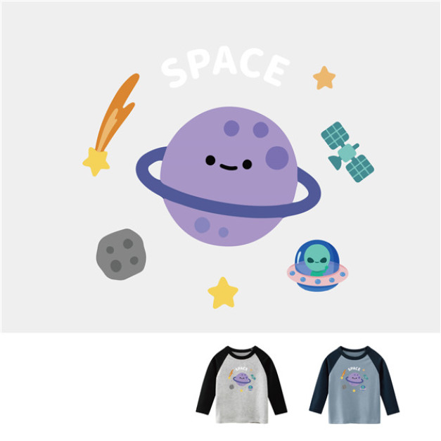 兒童｜KV獨家限定款｜台灣原創T長袖 紫星球