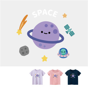 兒童｜KV獨家限定款｜台灣原創T短袖 紫星球