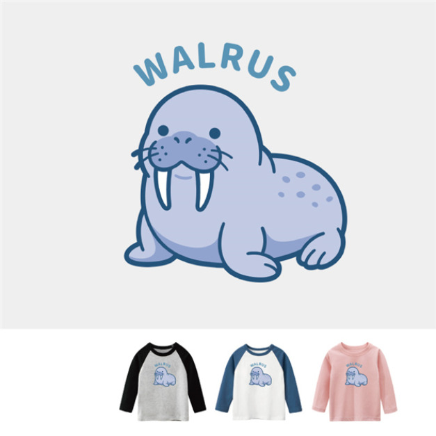兒童｜KV獨家限定款｜台灣原創T長袖 海象