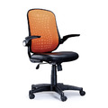 CAT-62P 橘網背+黑皮座墊 辦公椅