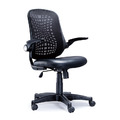 CAT-62P 黑網背+黑皮座墊 辦公椅