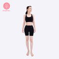 MUKASA 運動蜜臀三分短褲 - 個性黑 MUK-2396603