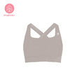 MUKASA 寬肩樂譜運動內衣 - 煙灰可可 MUK-2403303_1