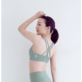 交叉美背運動內衣-羅勒綠