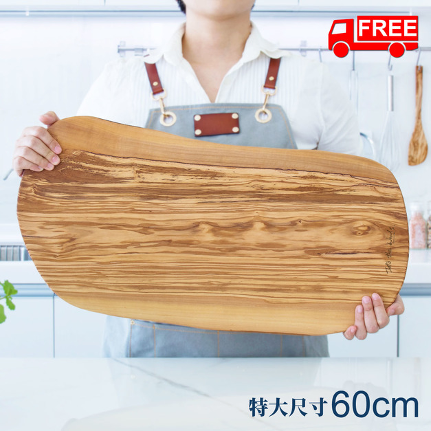 60公分特大Oringinal原生橄欖木砧板-料理&middot;上菜&middot;擺盤&middot;綜合拼盤