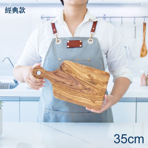 方面手把35公分-經典尺寸橄欖木托盤&middot;早午餐