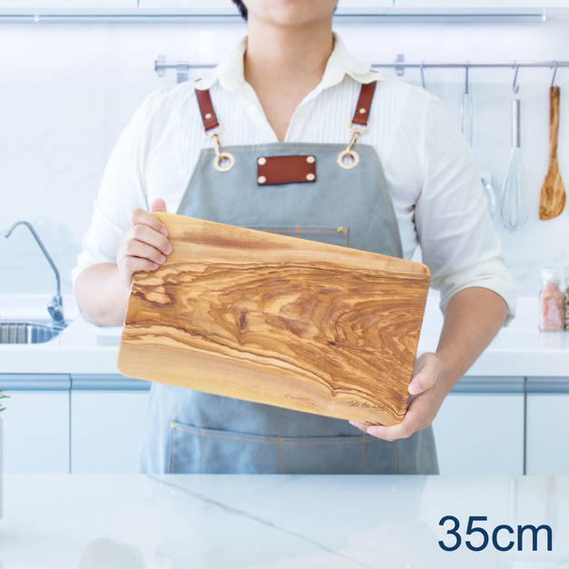 經典長方橄欖木砧板-35公分-料理&middot;上菜&middot;綜合拼盤