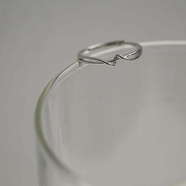 漸強曲-925純銀戒指｜可微調