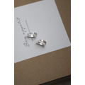 白銀。易扣式-925純銀耳環