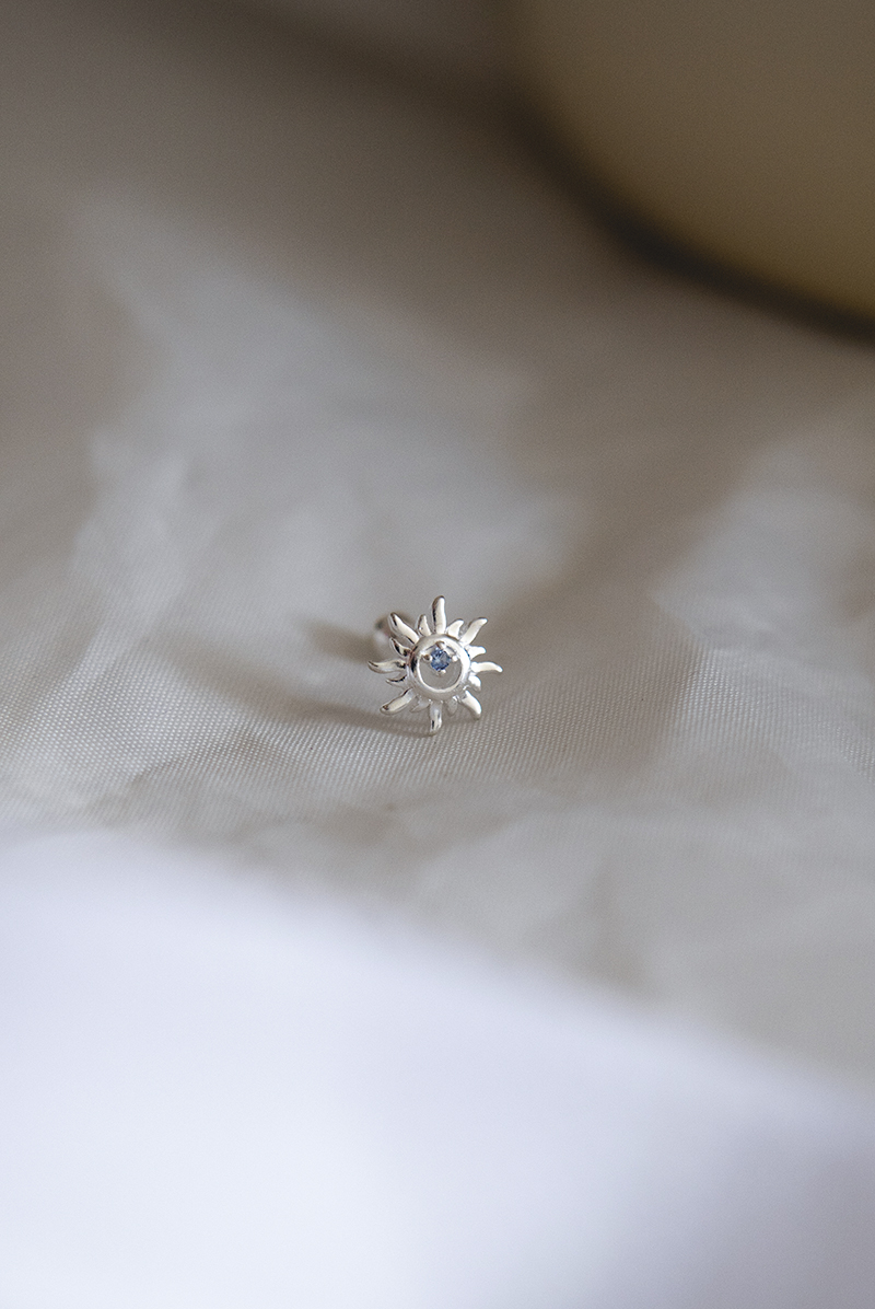 冬陽-925純銀-鎖式耳環