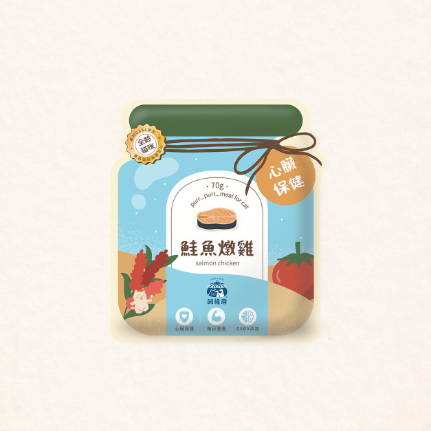 【經銷】貓咪餐包  |  鮭魚燉雞  |  心臟保養配方