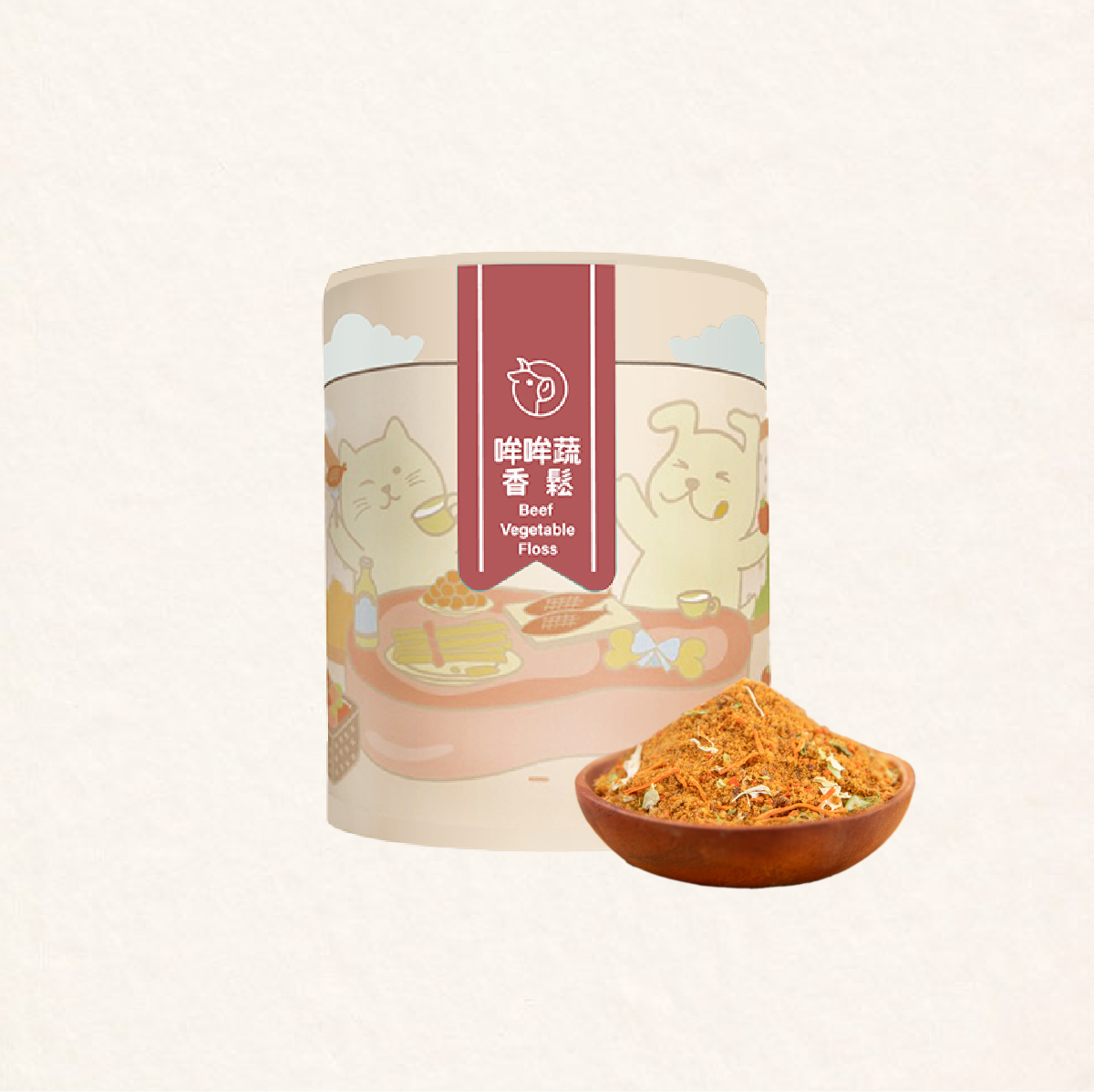 【寵物肉鬆】哞哞蔬香鬆 |  低溫風乾蔬菜 | 高膳食纖維 | 挑食救星 | 肉鬆