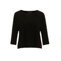 繡晴系列女式中袖套衫 - 黑_1
