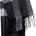 絲原百福氂牛絨圍巾 - 深灰/黑_4